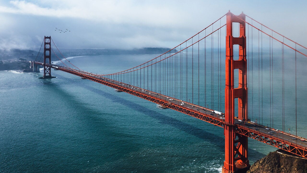 The famous Golden Gate at San Francisco