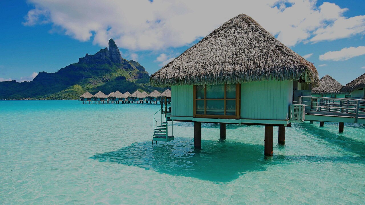 beautiful beach at Bora Bora