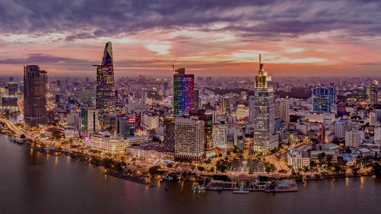 aerial view of Ho Chi Minh City