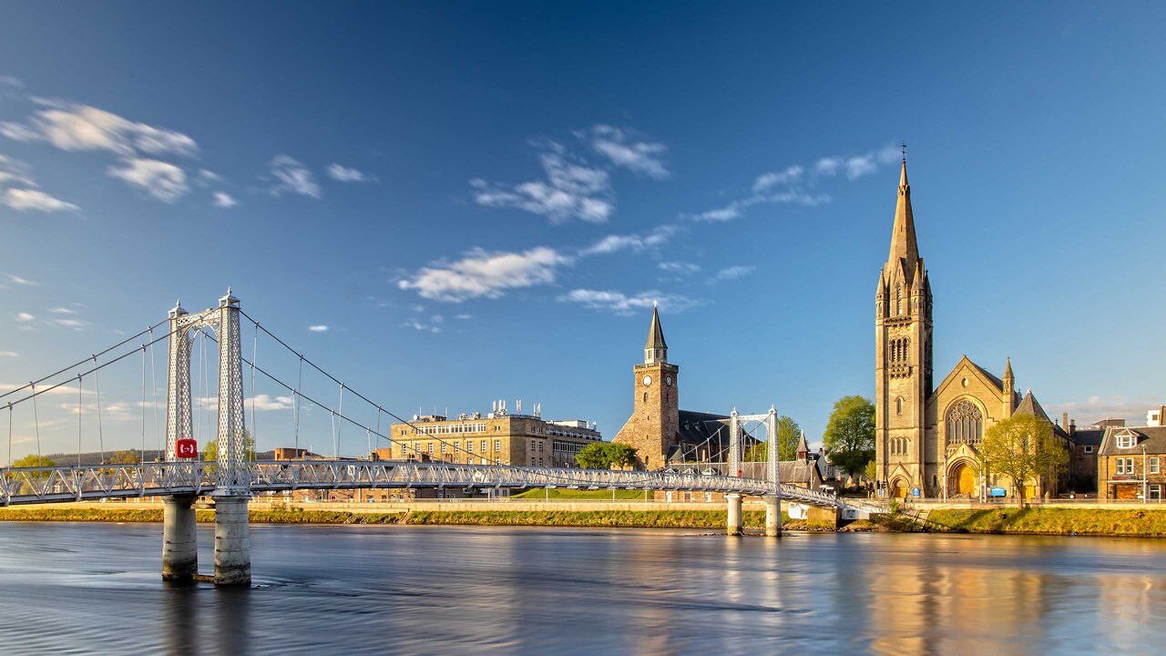 Greig Street Bridge in Inverness, Scotland