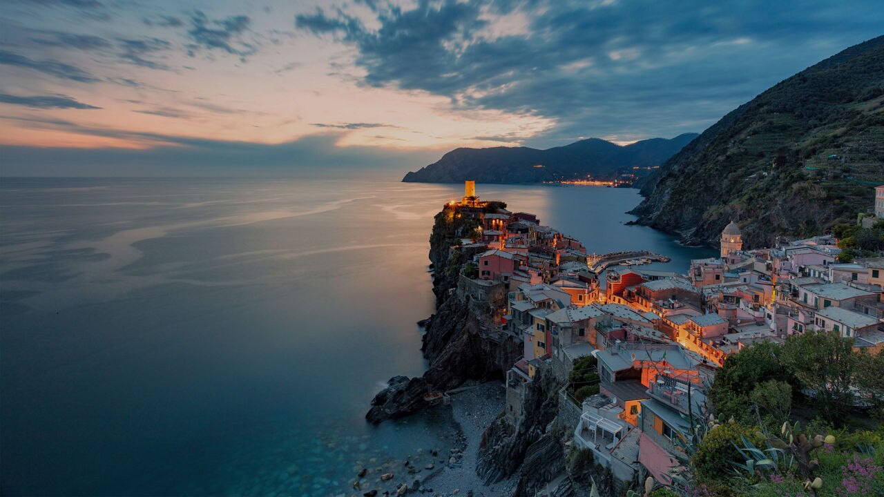 Vernazza by night near La Spezia