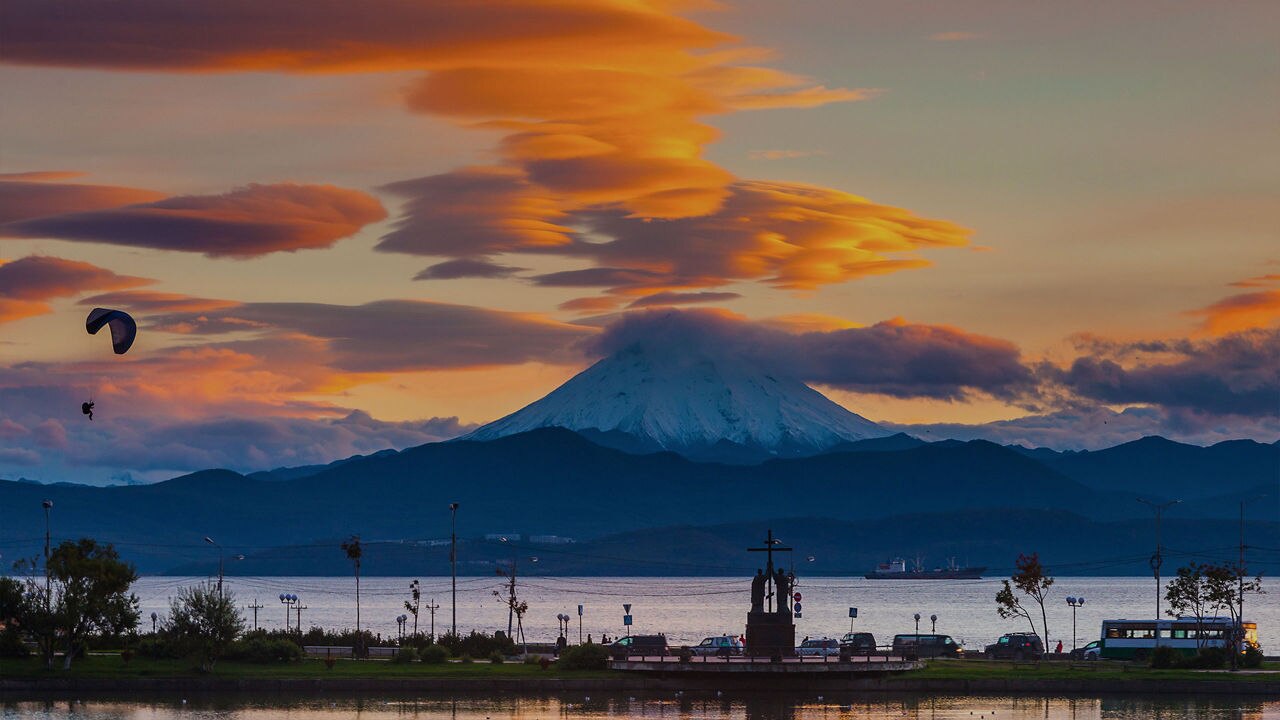 stunning view of sunrise in Petropavlovsk
