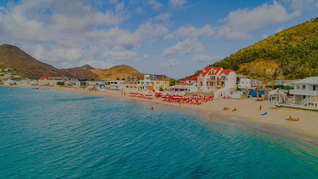 Sunny day at St. Maarten Beach